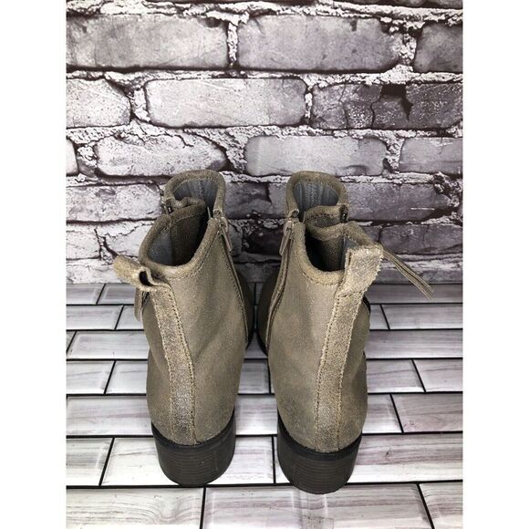 Clarks Metallic Leather Taupe Nevella Devon Zip Ankle Boots Women 7.5M US/38EU - Picture 5 of 16